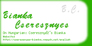 bianka cseresznyes business card